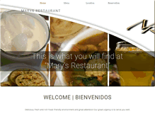 Tablet Screenshot of marys-restaurants.com